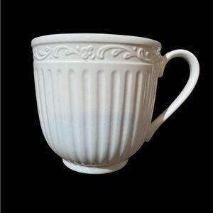 Mikasa White  Stoneware coffee Cup w/ Ornate Rim Italian Countryside replacement